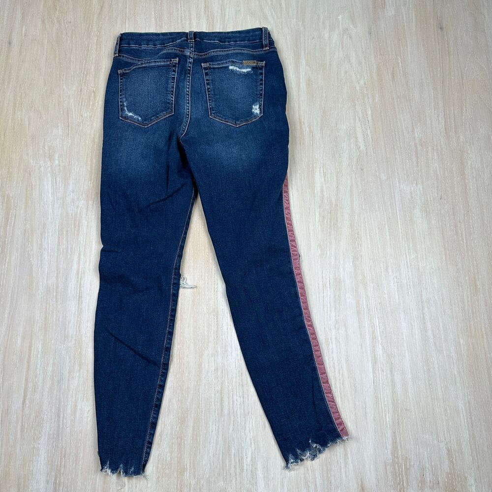 Joe's Jeans Honey High Rise Curvy Skinny Ankle Side Stripe Raina Distressed 29 - Picture 12 of 15